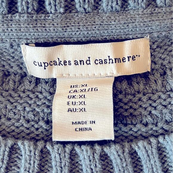 Cupcakes and Cashmere High Low Knit Blue Lagoon Sweater XL - Picture 7 of 10